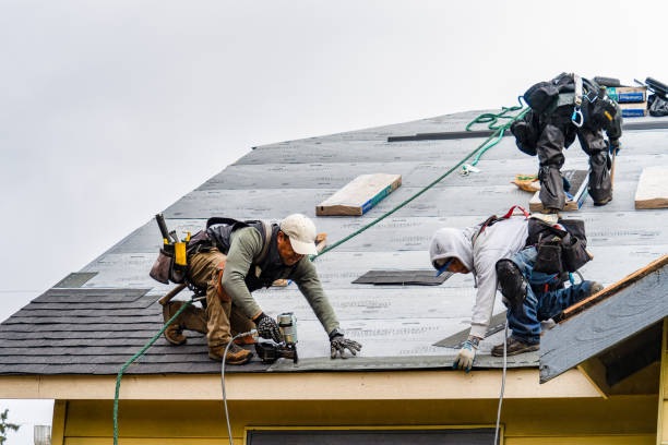Professional Gutter Installation technician working in Fayetteville, OH